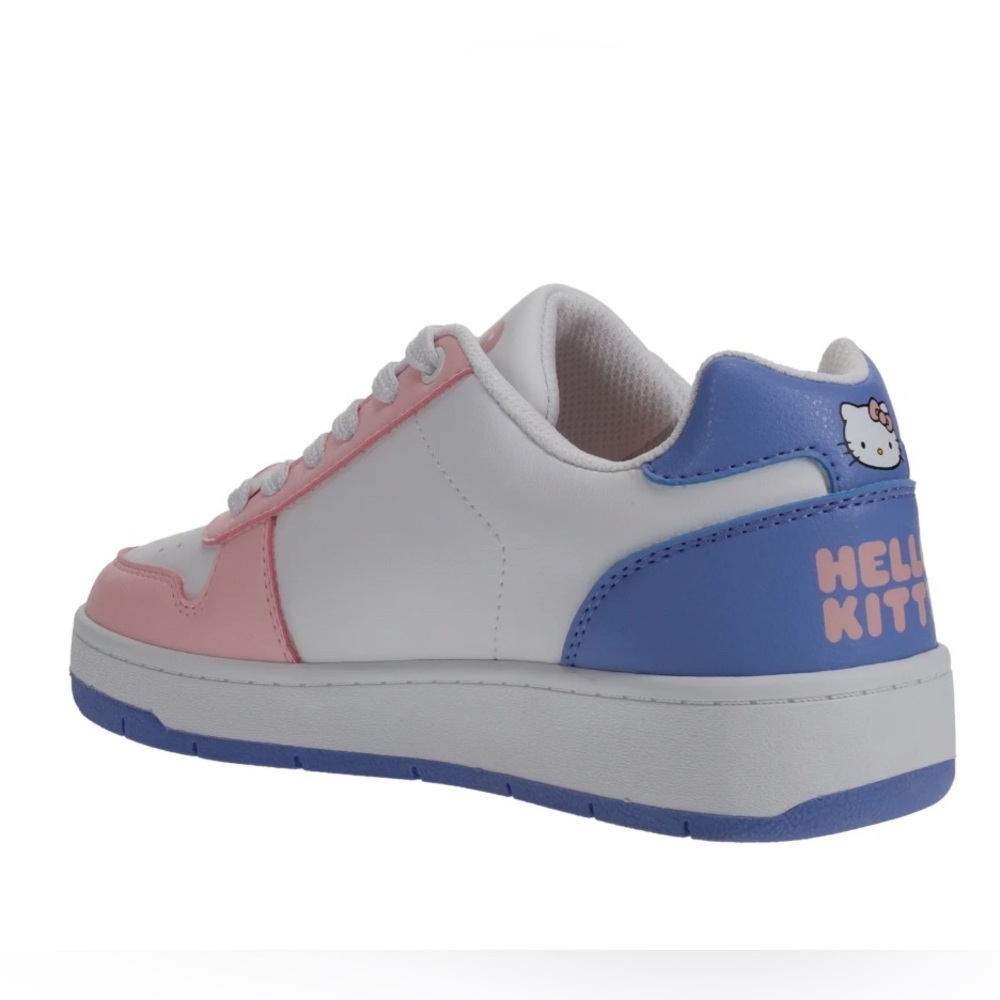 Hello Kitty White Pink & Blue Low-Top Sanrio Licensed Sneakers Size 8 NWT - Picture 11 of 16